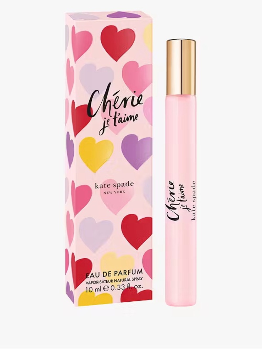kate spade Chérie je t'aime Rollerball in Pink with Gold Cap